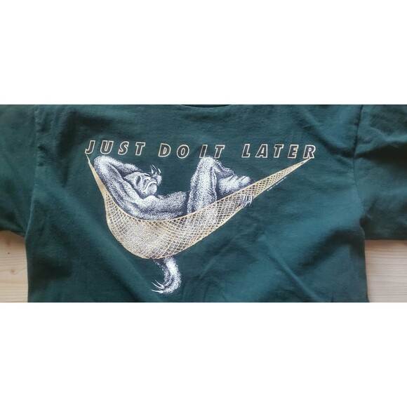 1999 Just do it later vintage sloth shirt green "nike" - Picture 2 of 6